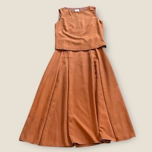 Vicini A-Line Skirt Set in Rust